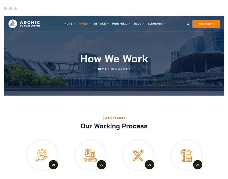 Construction and Architecture HTML Template