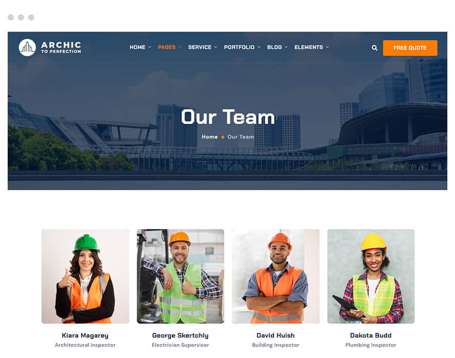 Construction and Architecture HTML Template
